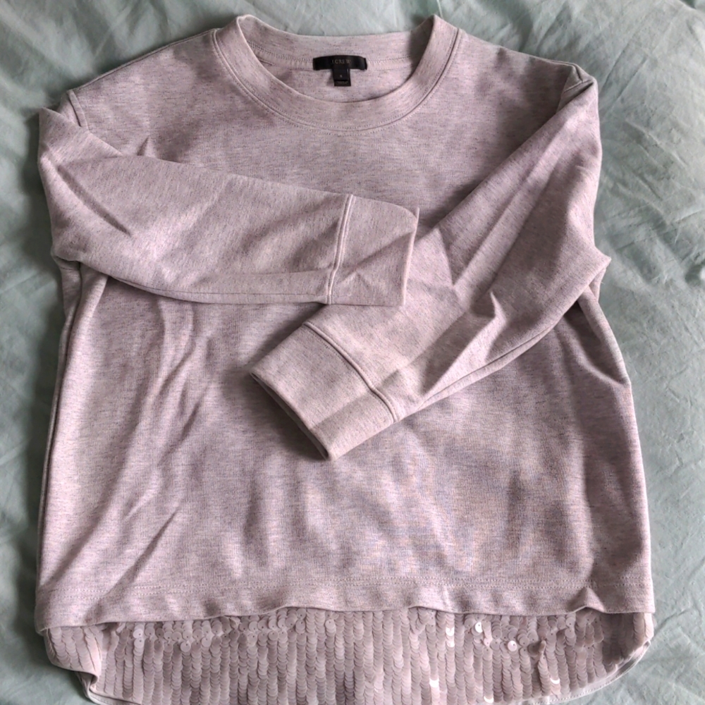 Sequin detail grey J. Crew sweatshirt
